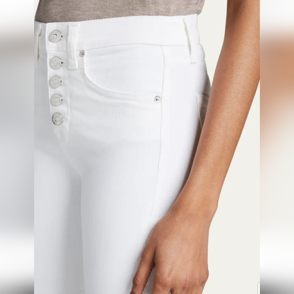 Veronica Beard Debbie High-Rise Skinny Jeans, White - Picture 4 of 15